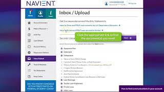 How to find communications in your Navient account [upl. by Lunt]
