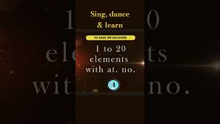 1 to 20 elements song  easy way to learn atomic numbers atomicnumbers chemistry periodictable [upl. by Llenel]