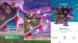 Finally✨️Shiny Gigantamax Blastoise Raid in pokemongo [upl. by Vevine]