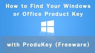 How to Find Your Windows or Office ProductID Key with ProduKey Freeware [upl. by Ecyoj]