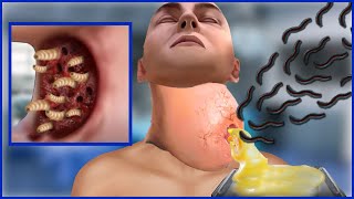 ASMR Animation Of Worm amp Dog Ticks Infected Neck  Deep Cleaning Animation  Universe ASMR [upl. by Almire]