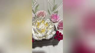 Sugar flowers  peony  roses Flavyocakes [upl. by Langston]