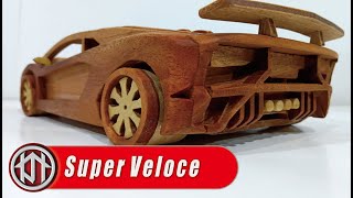 Lamborghini Aventador  wooden toy car DIY [upl. by Merril]