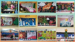 Christmas day notice board decoration ideas  amazing display board ideas for school [upl. by Morgan]