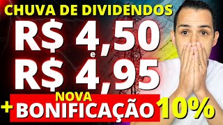 INACREDITÁVEL NOVA BONIFICAÇÃO DE 10 E 3 MEGA ANÚNCIO de DIVIDENDOS E AINDA DA TEMPO DE RECEBER [upl. by Ahsiaa395]