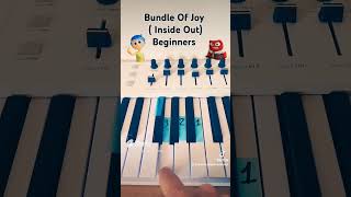 Bundle Of Joy Inside Out 2  Easy Piano Tutorial piano pianotutorial pianocover youtubeshorts [upl. by Rehpetsirhc]