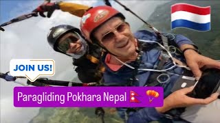 Paragliding Pokhara Nepal Sarangkot Flying High🇳🇵🪂 [upl. by Carol-Jean]