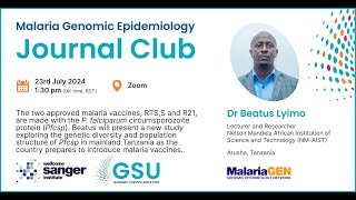 Malaria Genomic Epidemiology Journal Club 2024  Beatus Lyimo [upl. by Sunderland]