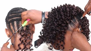 Awesome Curly Crochet braids with Brazilian wool  Curly Crochet Hairstyle For All [upl. by Salot681]