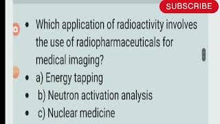 ch 8 mcqs  Radiochemistry  Bsc 3rd year 6th semester chemistry  paper 2 [upl. by Rieger726]