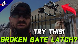 Best solution for broken latch on wrought iron gate [upl. by Copp]