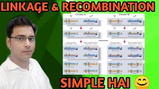 Genetics  Linkage and recombination  Simplified  from Ncert [upl. by Yreme]