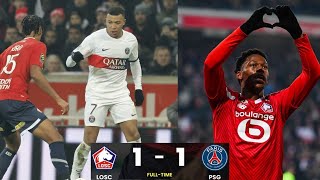 Lille vs PSG 11 Highlights 2023  Mbappe goal vs Lille  David goal vs PSG [upl. by Cupo880]