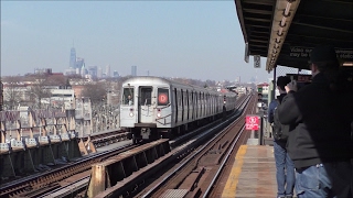 NYC Subway HD 60fps High Speed R68 D Express Train Via F Line Passing Avenue N  50 MPH 21817 [upl. by Eixor]