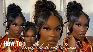 90’s Messy Curly Updo Tutorial with Bangs   No Glue Needed PROM 2023 HAIRSTYLES [upl. by Galen]