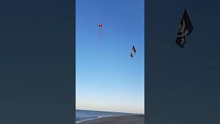 45 Parafoil Kite with Jolly Roger laundry on the OBX [upl. by Yrrot63]