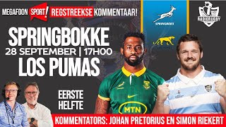 SPRINGBOKKE VS PUMAS  EERSTE HELFTE  RADIORUGBY [upl. by Sedaiuqlem]