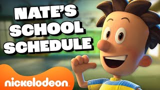 Big Nates Sixth Grade School Schedule 📚 Back To School  Nicktoons [upl. by Felicie]