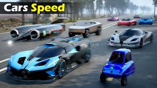 Cars Top Speed Comparison  Fastest Car on Earth over 1200kmph [upl. by Ashli892]