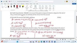 Kcse 2024 Mathematics paper 2 Q21Compound interest Form 3 Mathematics [upl. by Allmon]