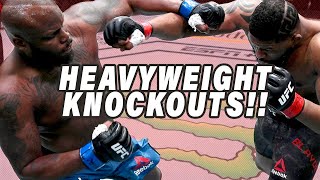 Fan Favorite UFC Heavyweight Knockouts amp Submissions [upl. by Rexanna]