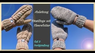 Handschuhe stricken  Teil 3  Fertigstellung [upl. by Ahsyekat]