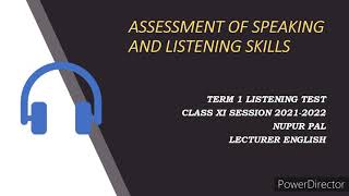 CBSE ALS 20212022 LISTENING TEST  CLASS XI  Nupur Pal Lecturer English [upl. by Ahsirhcal241]