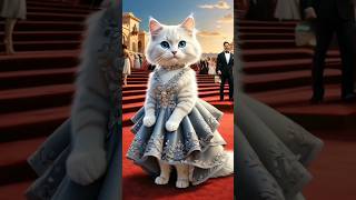 Smart cat wedding dress cat animaldance funny catvideos viralvideo kitten ai cute baby [upl. by Hluchy]