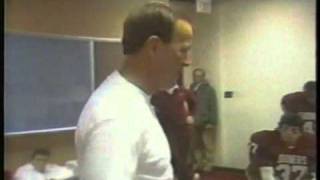 Oklahoma Sooner Locker Room various clips of Barry Switzer amp Bob Stoops [upl. by Ahsirtap173]