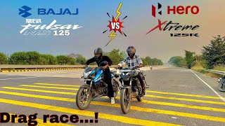 BAJAJ PULSER NS 125 VS HERO XTREME 125R  DRAG RACE  DRAGGERJATIN [upl. by Clyte163]