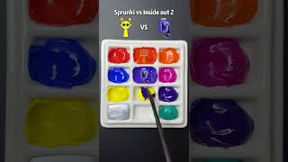 Sprunki vs Inside out Part 2 Guess the mixed color satisfying colormixing sharkzhan [upl. by Sedinoel]