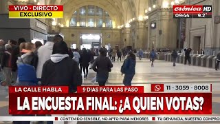 ¿Ya sabés a quién vas a votar La encuesta final [upl. by Fillian890]