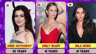 Top 39 Hollywoods Leading Ladies of 2024 Ranked by Age [upl. by Ledua]