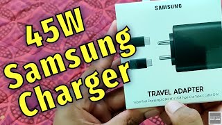 Samsung 45W Charger Unboxing [upl. by Oakes]