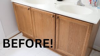 How to Paint a Bathroom Vanity No Sanding  Thrift Diving [upl. by Aia576]