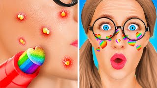 💝 BEAUTY HACKS TO BECOME POPULAR AT SCHOOL 🤓 From Nerd to Popular by 123 GO TRENDS [upl. by Ike]