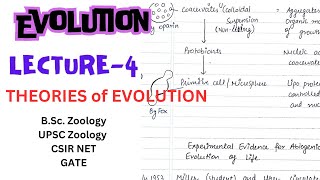 Theories of Evolution  BSc  Zoology  UPSC Zoology  Notes in description [upl. by Aciretnahs]