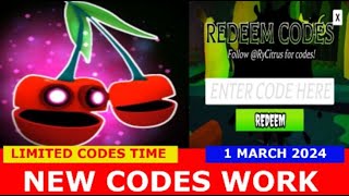 NEW CODES BANANA EATS ROBLOX  LIMITED CODES TIME  MARCH 1 2024 [upl. by Anetsirhc]