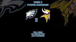 NFL Week 9 Power Rankings nfl nflpowerrankings nflfootball [upl. by Otineb]