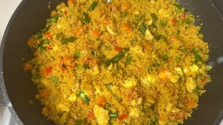 10minutes Vegetable Couscous Recipe  Easy Couscous Recipe  Couscous Fried Rice  Healthy Meal [upl. by Okomom]