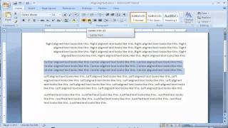 How to align text in Microsoft Word 2007 [upl. by Avilla111]