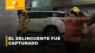 Ladrón terminó estrellado contra una vivienda tras robar una camioneta en Puente Aranda  CityTv [upl. by Brom]