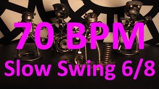 70 BPM  Slow Swing  68 Drum Track  Metronome  Drum Beat [upl. by Poirer]