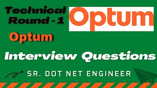 Optum Round 1 Interview Experience  Dot Net Developer Interview  Software Engineer  58 yrs Exps [upl. by Laszlo]