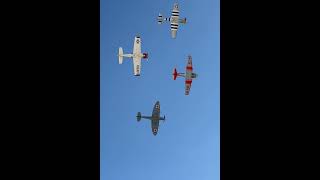 WWII Warbirds  4 Ship Formation Flight [upl. by Miahc379]