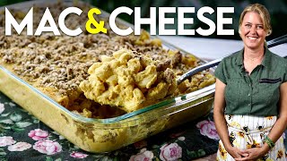 CREAMY PlantBased Baked Mac amp Cheese for THE HOLIDAYS [upl. by Ariad]