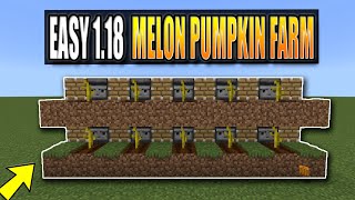 EASY Minecraft Melon and Pumpkin Farm 118 [upl. by Catlin]