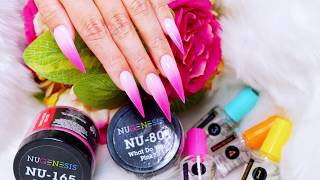 How To Tutorial Color Ombre Nails With NuGenesis Dipping Powder [upl. by Feirahs]