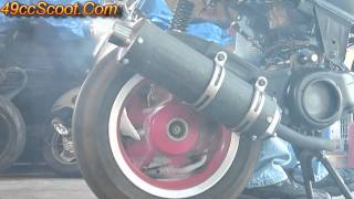 Stock 1E40QMB Scooter Exhaust Modded  Sound Clip [upl. by Aisirtap]