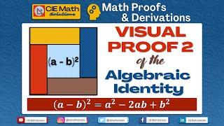 Geometric visual proof of algebraic identity a minus b whole squared Method 2  IGCSE Maths 0850 [upl. by Ley]